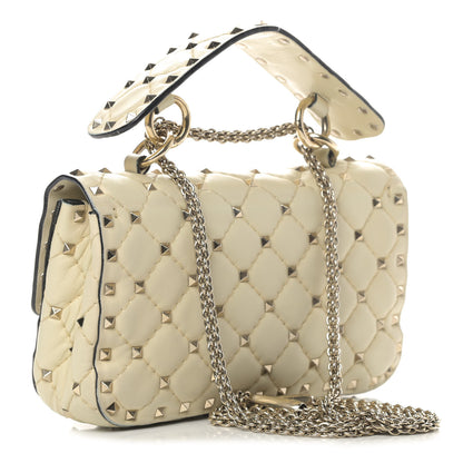 Valentino Garavani Nappa Small Rockstud Spike Shoulder Bag Light Ivory 2 of 9