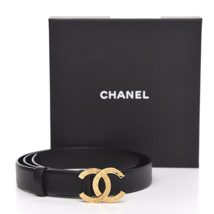 Chanel Calfskin Paris Button CC Belt 85 34 Black 6 of 6