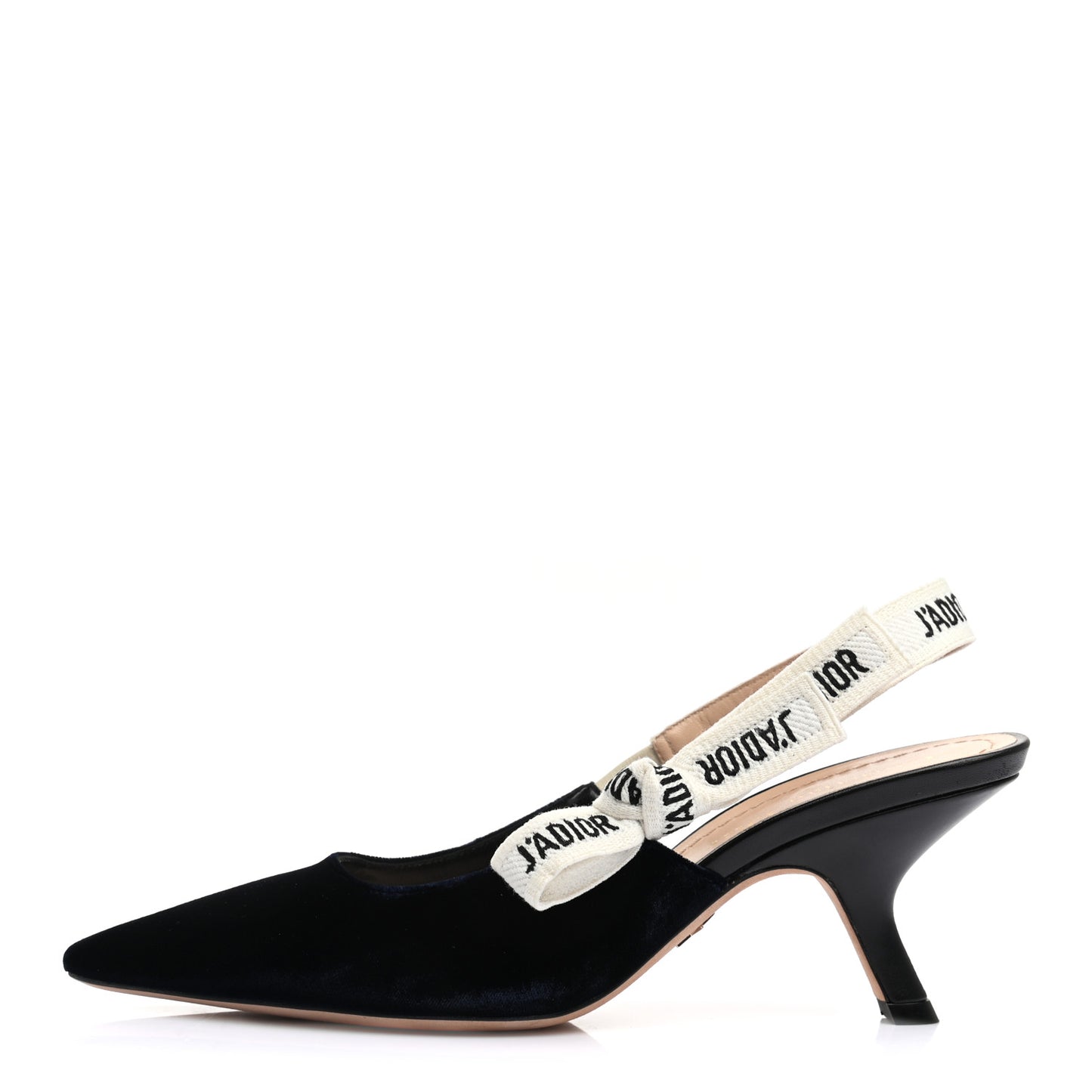 Velvet Ribbon J'Adoir Slingback 65mm Pumps 37 Deep Blue