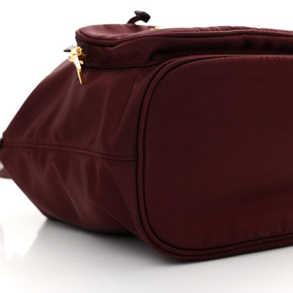 Prada Re-Nylon Saffiano Duet Bucket Crossbody Bag Bordeaux 9 of 10