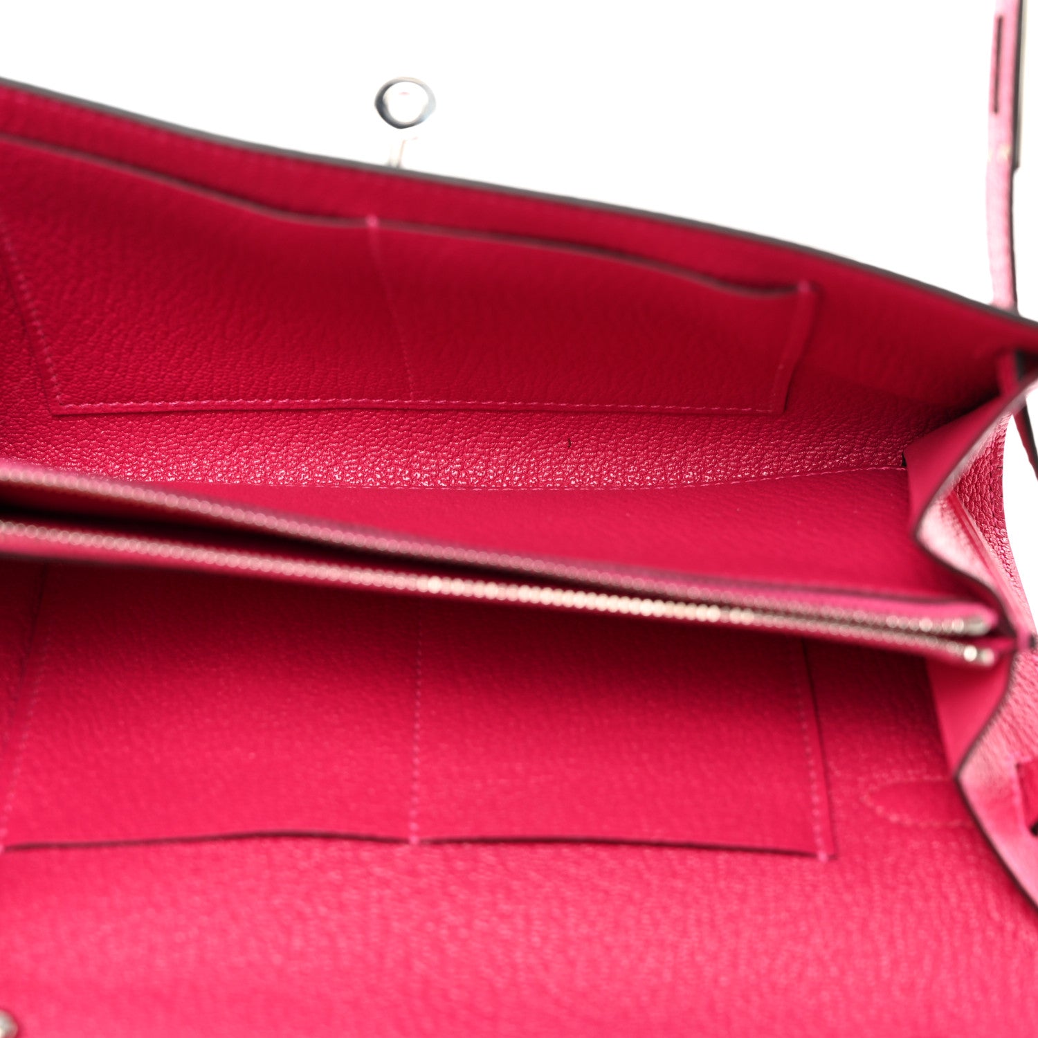 Hermes Chevre Mysore Kelly Wallet To Go Rose Mexico 5 of 7
