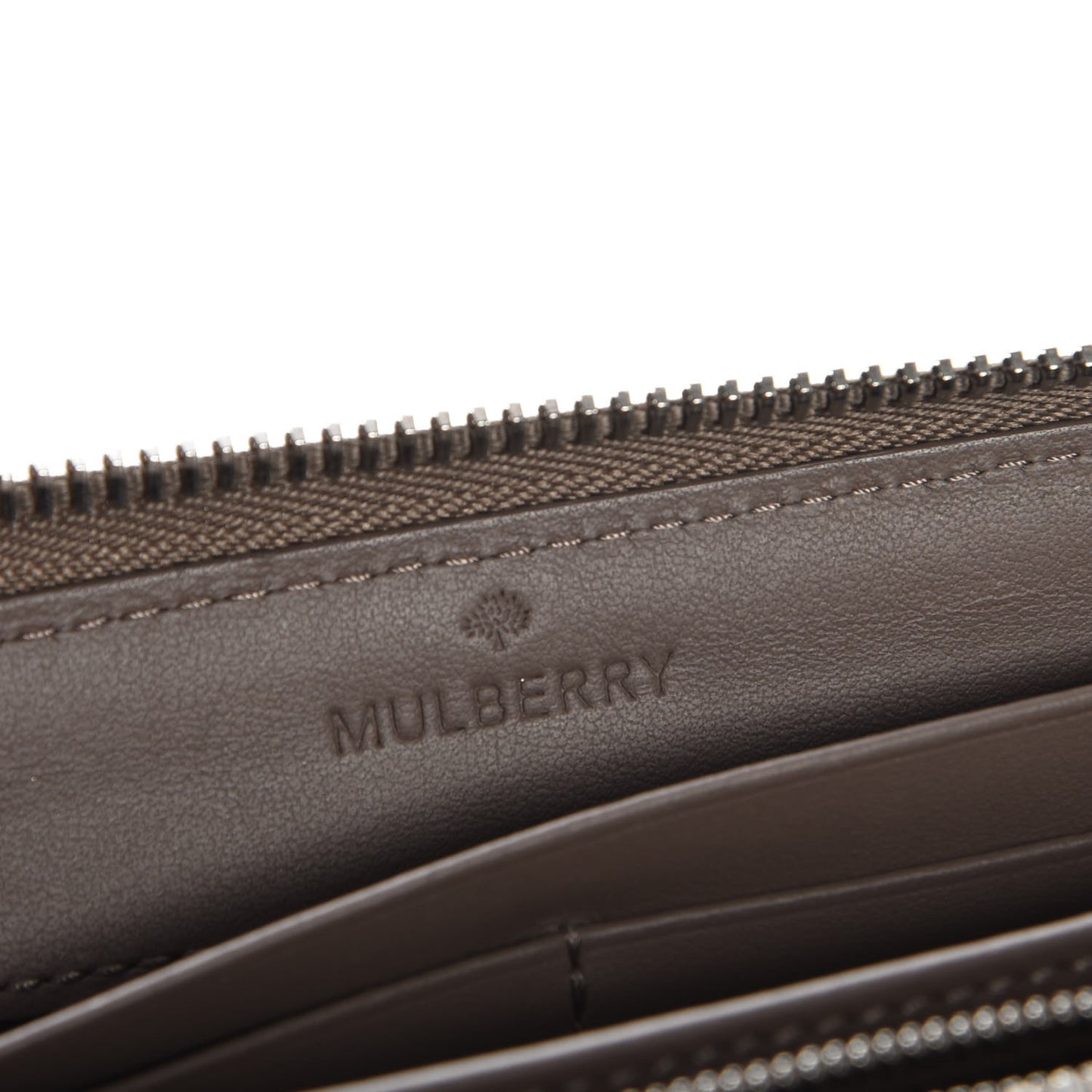 Nappa Blossom Zip Around Long Wallet Taupe
