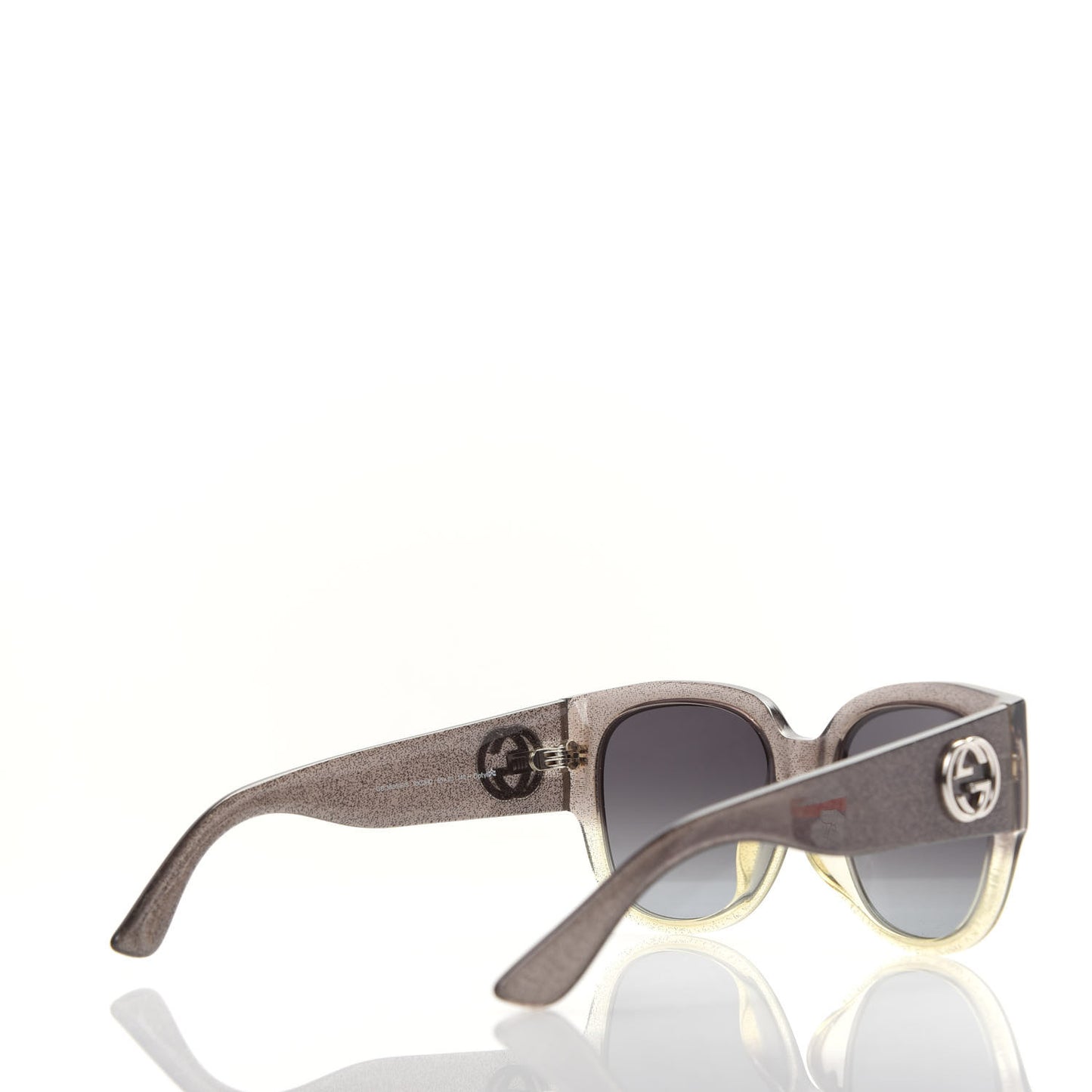 Acetate Glitter Square Optyl Sunglasses GG3836/F/S Black Silver