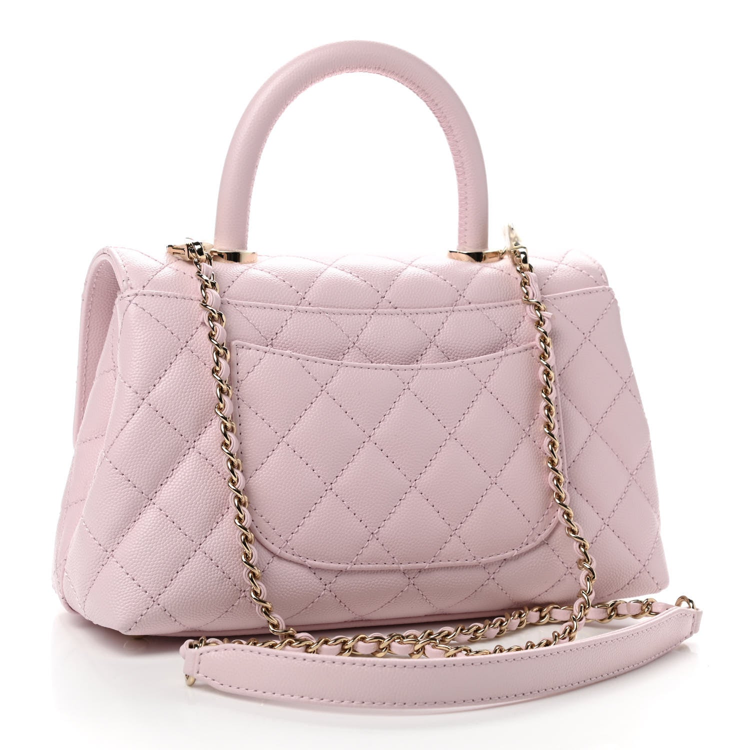 Chanel Caviar Quilted Mini Coco Handle Flap Light Pink 2 of 10