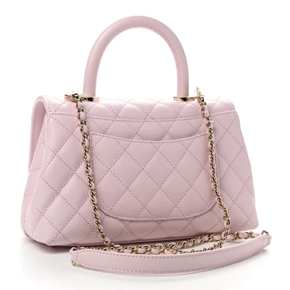 Chanel Caviar Quilted Mini Coco Handle Flap Light Pink 2 of 10