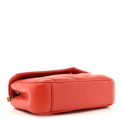 Saint Laurent Lambskin Chevron Quilted Small Loulou Bag Celosia 5 of 12