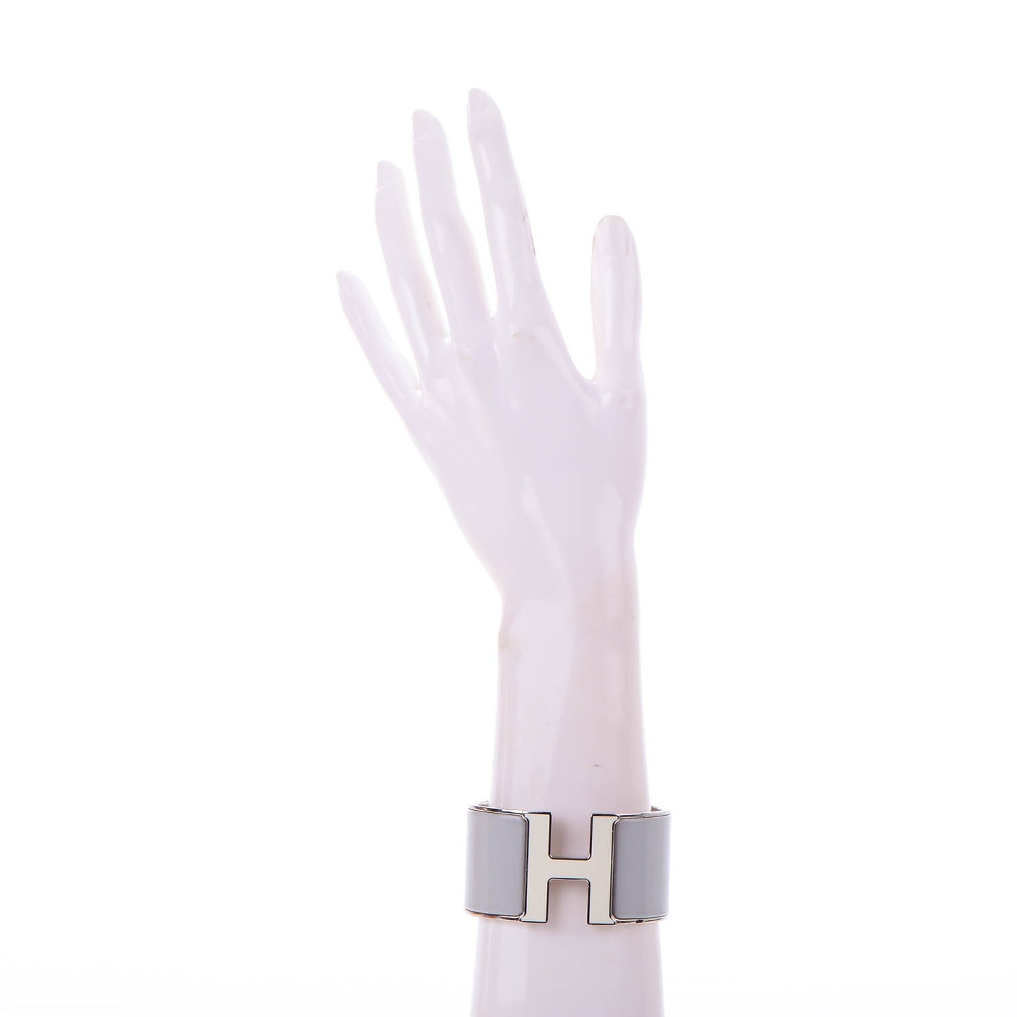 Extra Wide Clic Clac H Bracelet GM Gris Clair White