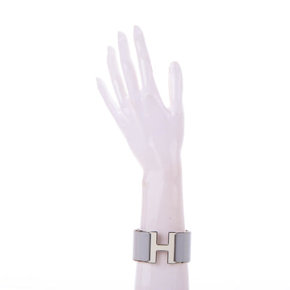 Hermes Extra Wide Clic Clac H Bracelet GM Gris Clair White 2 of 7