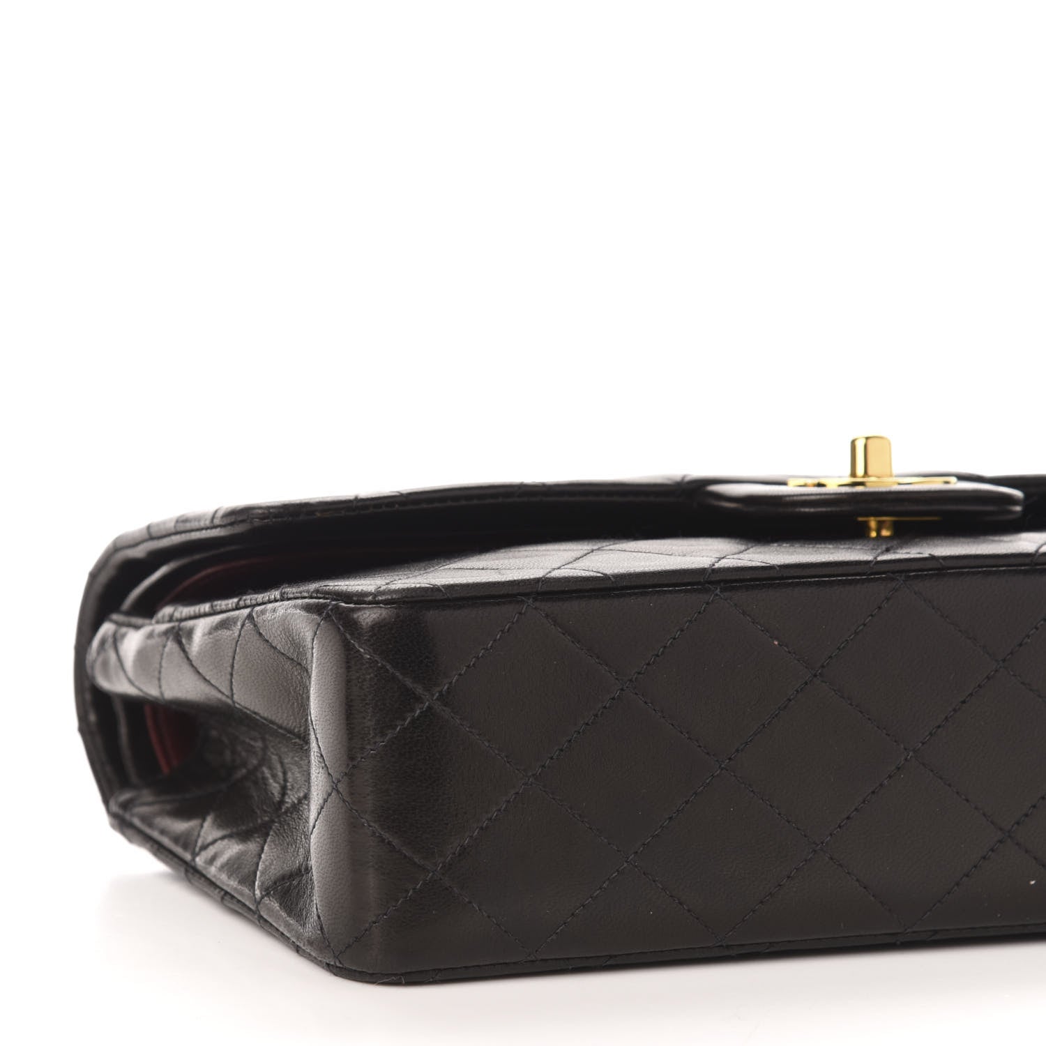 Chanel Lambskin Quilted Medium Double Flap Black 10 of 12
