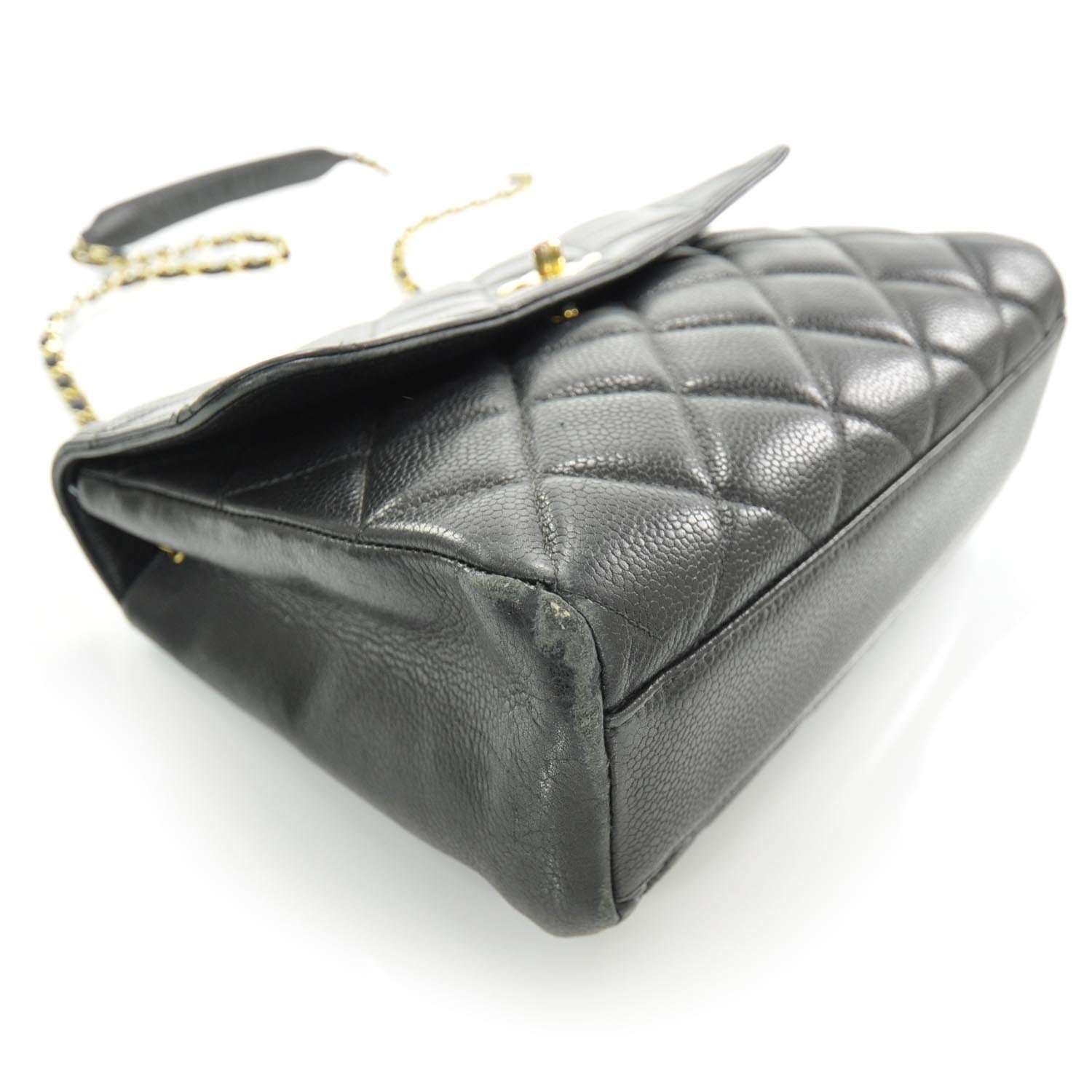 Chanel Caviar Quilted Flap Shoulder Bag Black 5 of 12