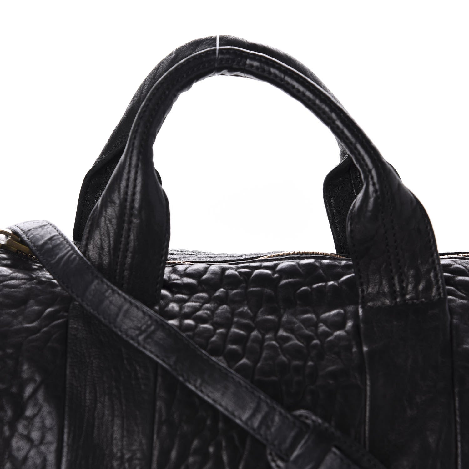 Alexander Wang Pebbled Lambskin Rocco Black Antique Brass Hardware 9 of 9