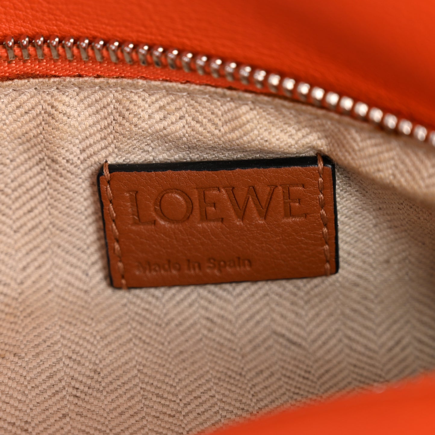 Calfskin Small Puzzle Bag Orange Tan Pink