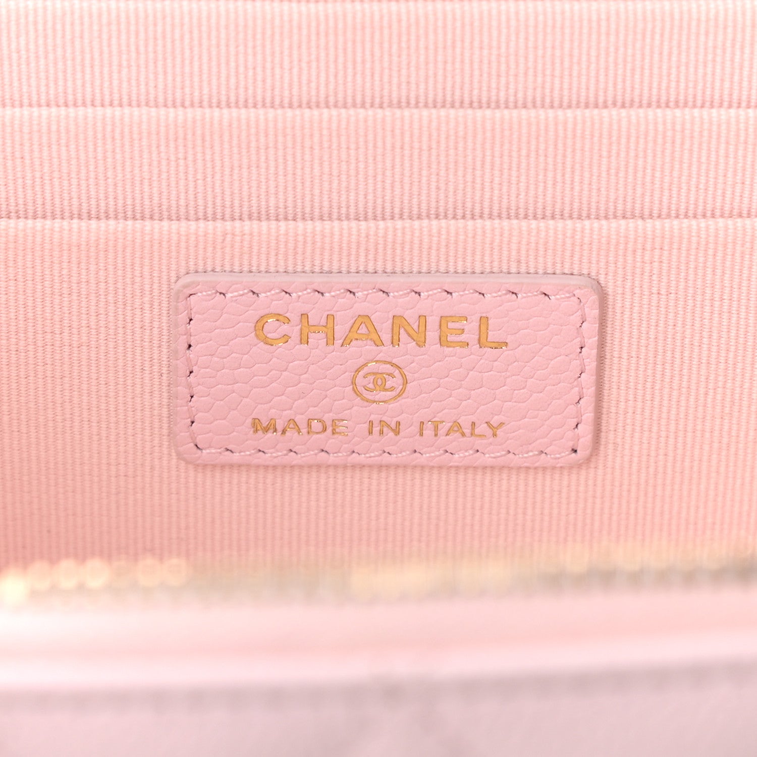 Chanel Caviar Quilted Small Tiny CC Vanity Case With Chain Light Pink 6 of 11