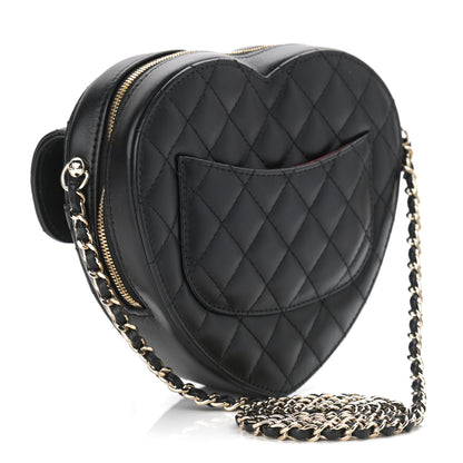 Chanel Lambskin Quilted CC In Love Heart Bag Black 3 of 11