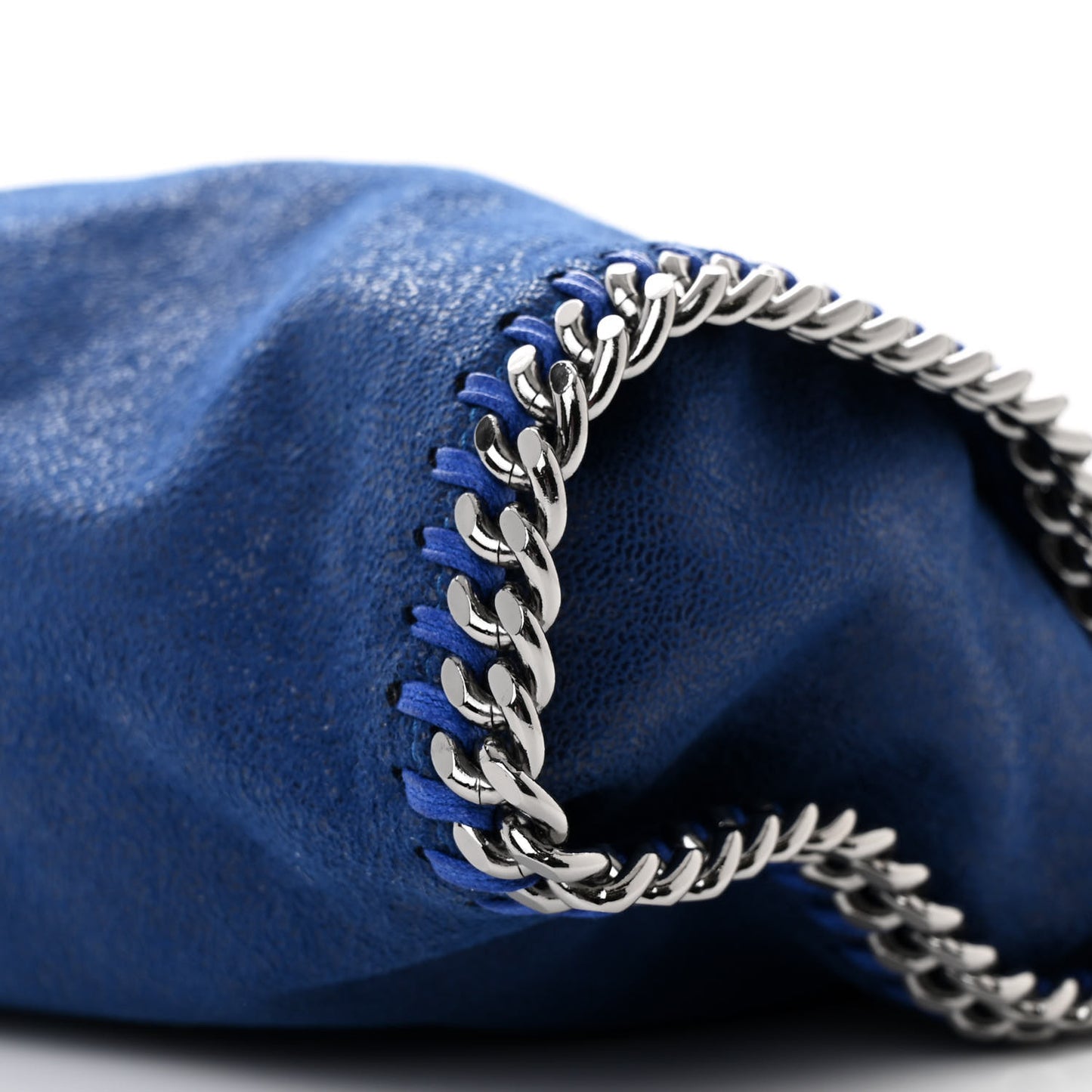 Shaggy Deer Mini Falabella Fold Over Tote Blue