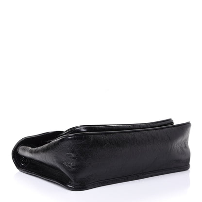 Saint Laurent Crinkled Calfskin Matelasse Monogram Medium Niki Chain Satchel Black 3 of 4