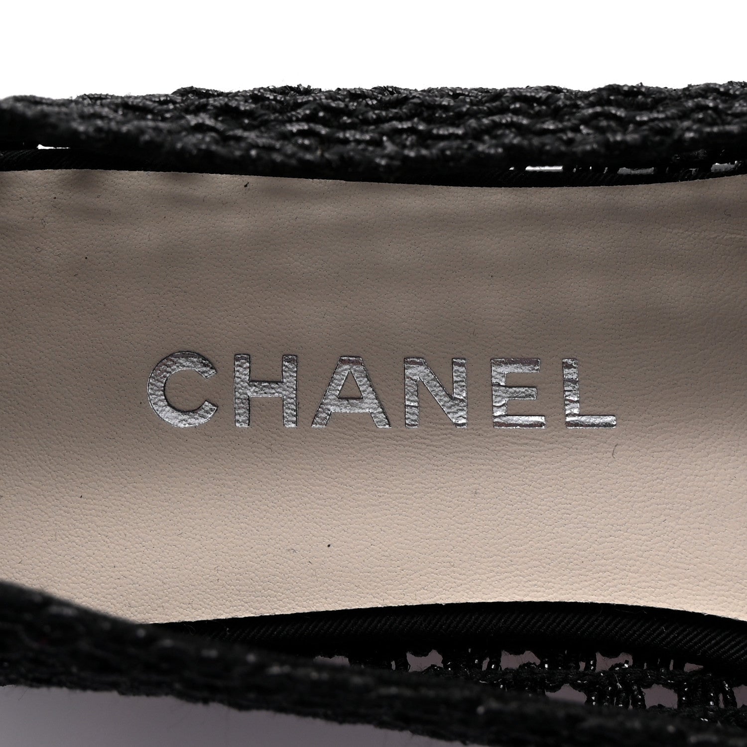 Chanel Knit Grosgrain Cap Toe CC Moccasin Loafers  36.5 Black 8 of 9