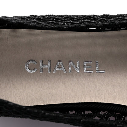 Chanel Knit Grosgrain Cap Toe CC Moccasin Loafers  36.5 Black 8 of 9