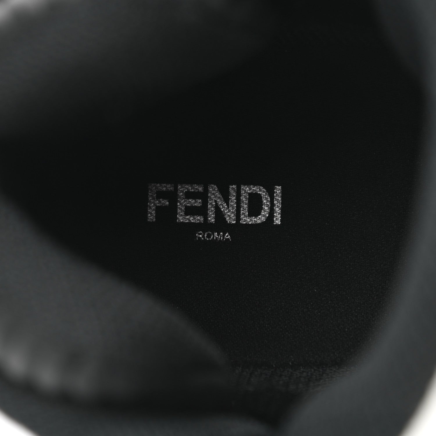Fendi Vitello Nylon Logo Mens High Top Sneakers 8 Ultra White Black 7 of 9