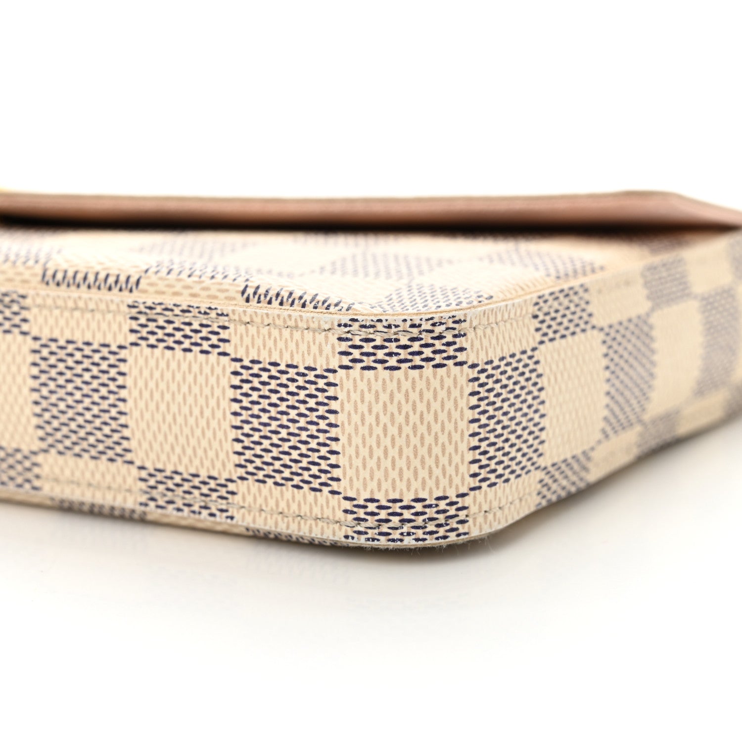 Louis Vuitton Damier Azur Pochette Felicie Chain Wallet Rose Ballerine 11 of 12