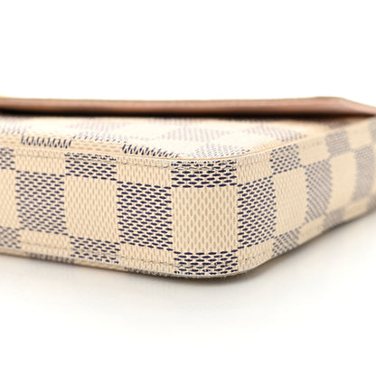 Louis Vuitton Damier Azur Pochette Felicie Chain Wallet Rose Ballerine 11 of 12