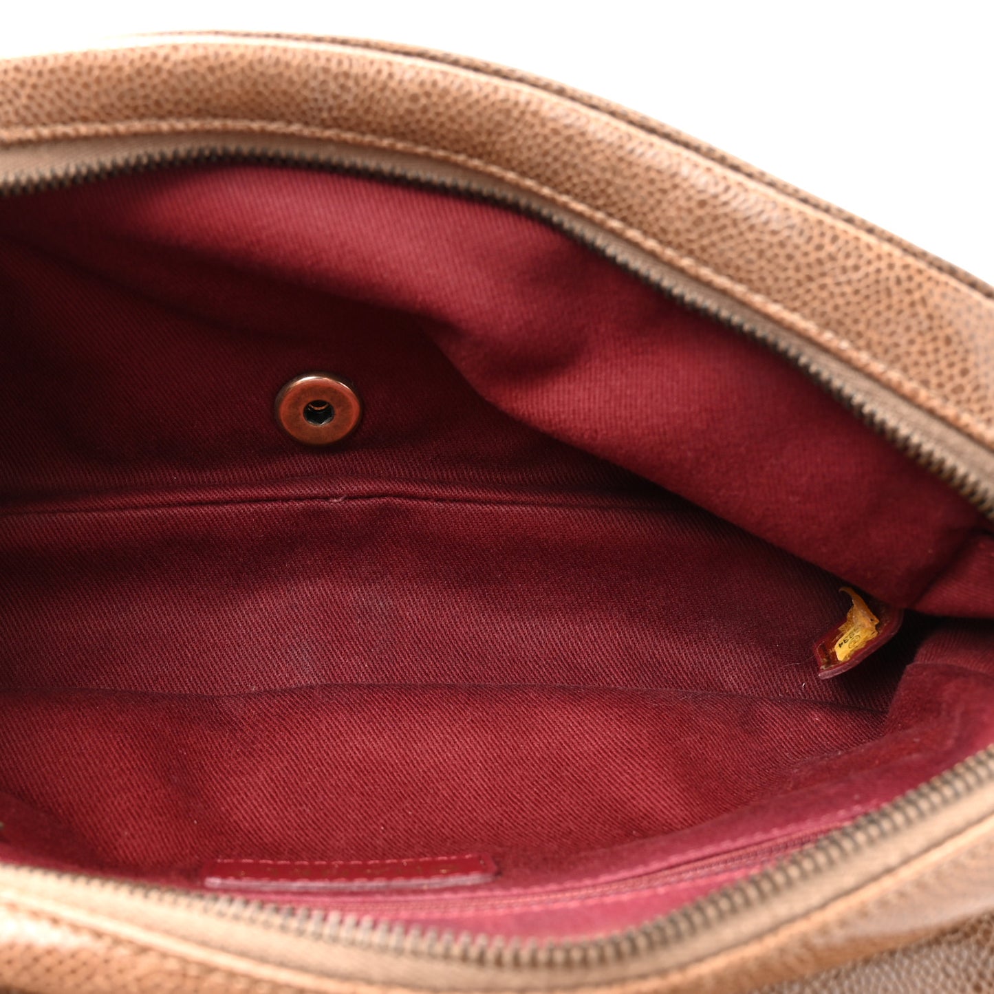 Caviar Quilted Medium Easy Flap Brown