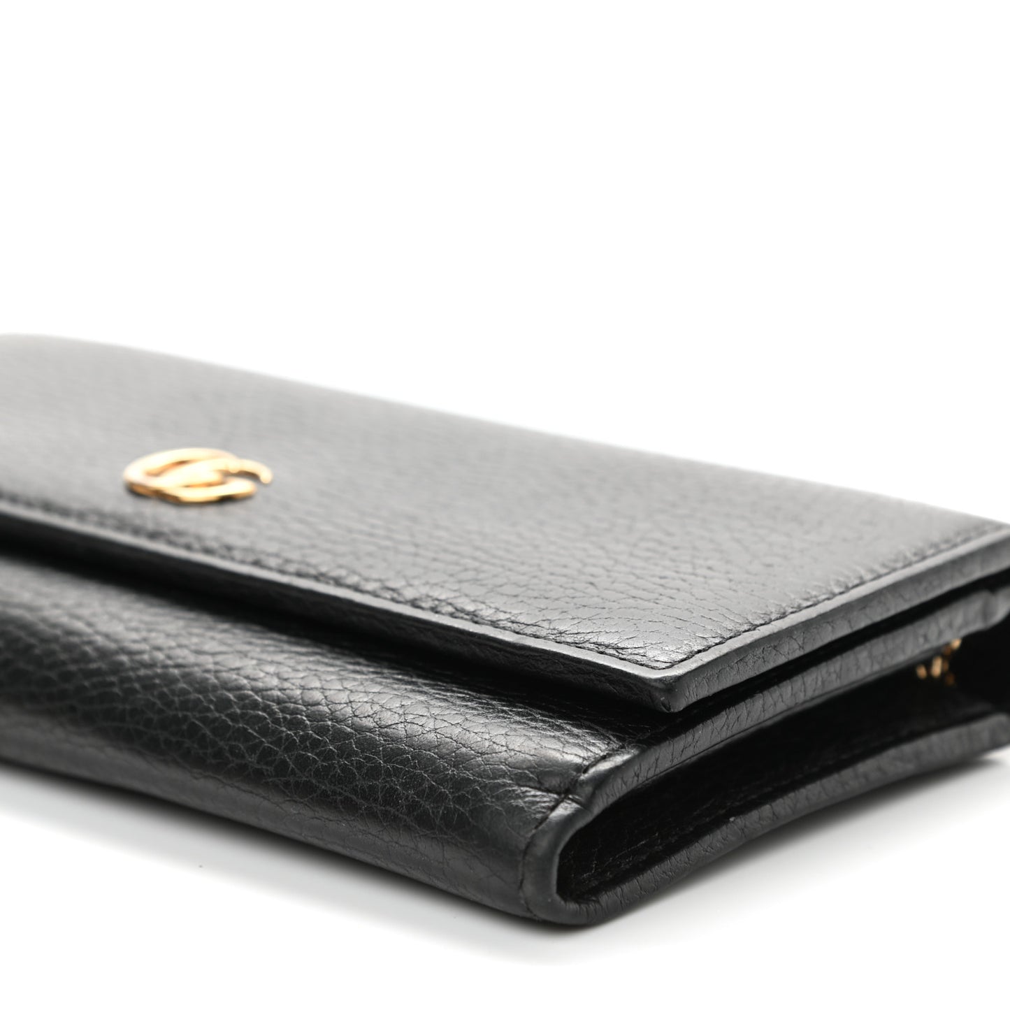 Calfskin Petite GG Marmont Wallet Chain Bag Black