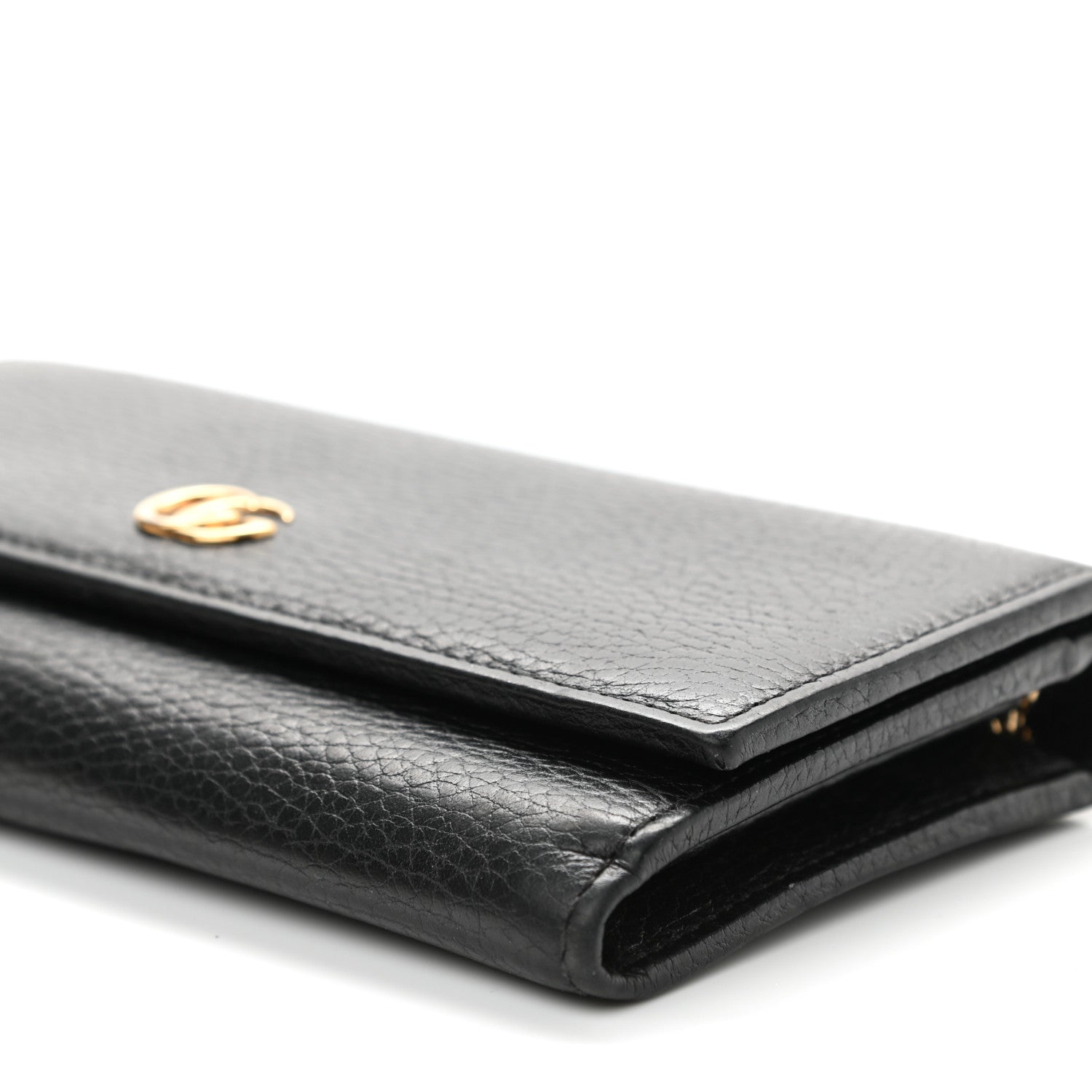 Gucci Calfskin Petite GG Marmont Wallet Chain Bag Black 9 of 10
