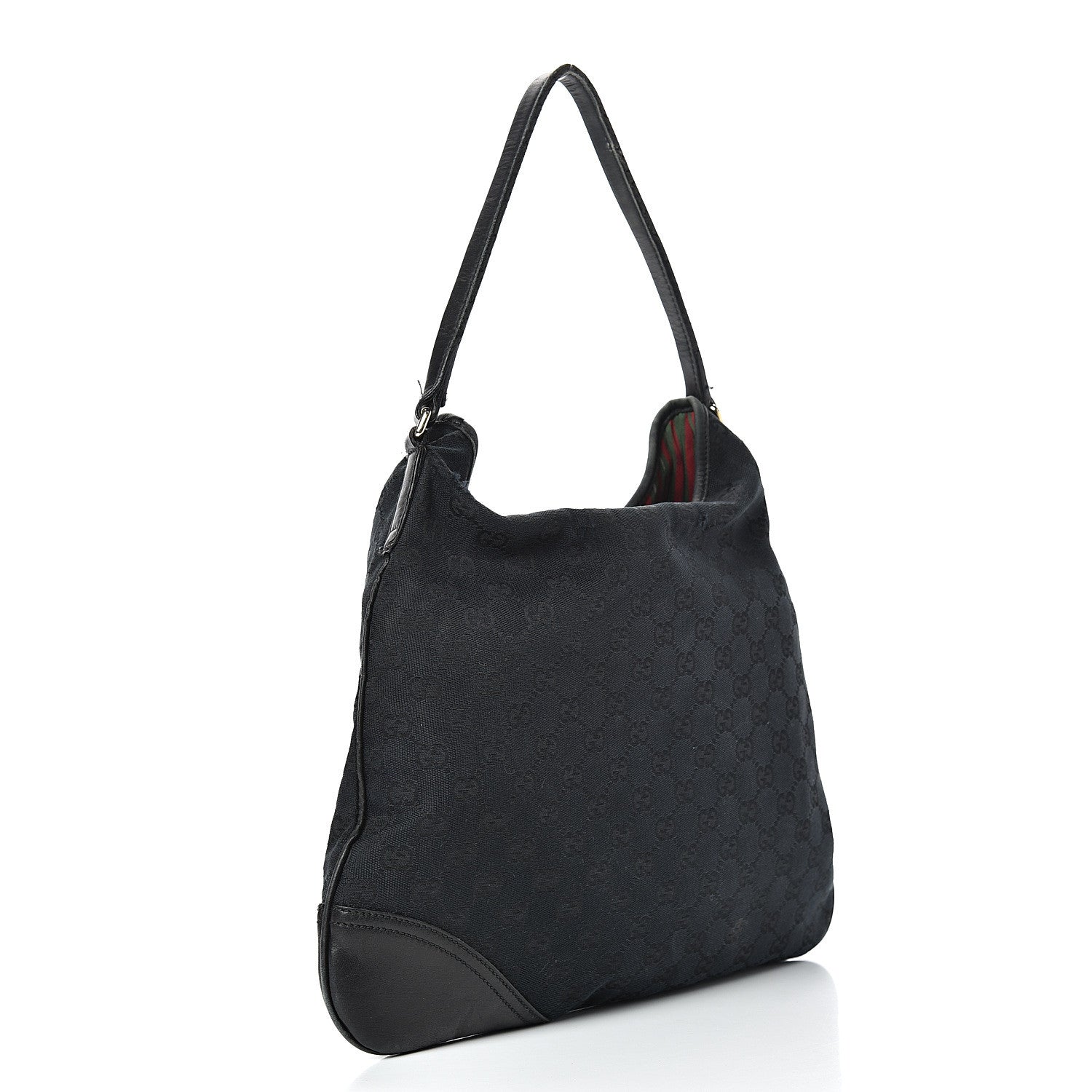 Gucci Monogram Medium New Britt Hobo Black 2 of 18