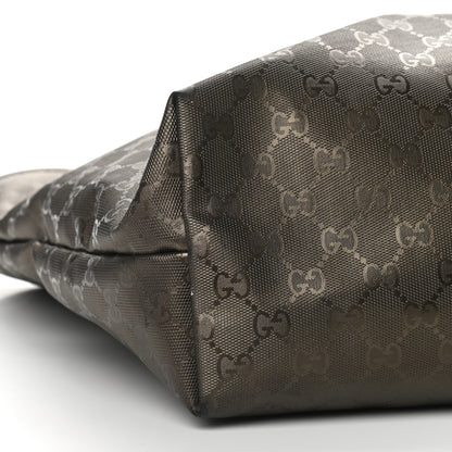 Gucci Imprime Monogram Medium Zippered Shopping Tote Pewter 7 of 10