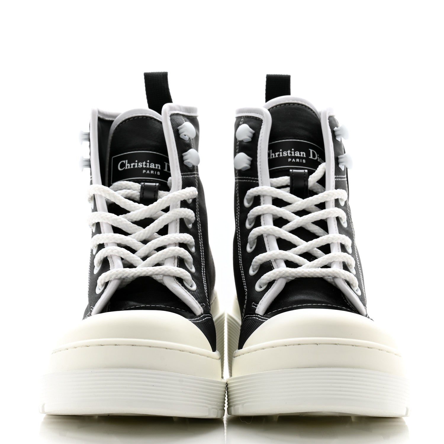 Christian Dior Technical Fabric D-Rise 35mm Boots 35.5 Black White 2 of 10