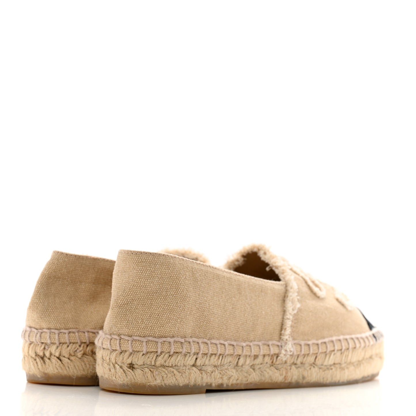 Linen CC Espadrilles 36 Beige Black