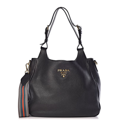 Prada Vitello Daino Hobo Black 1 of 9