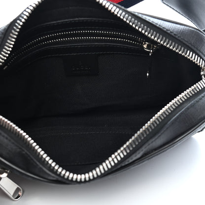Gucci Soft GG Supreme Monogram Web Belt Bag Black Grey 9 of 17