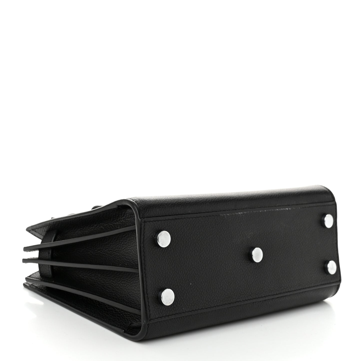 Grained Calfskin Nano Sac De Jour Black