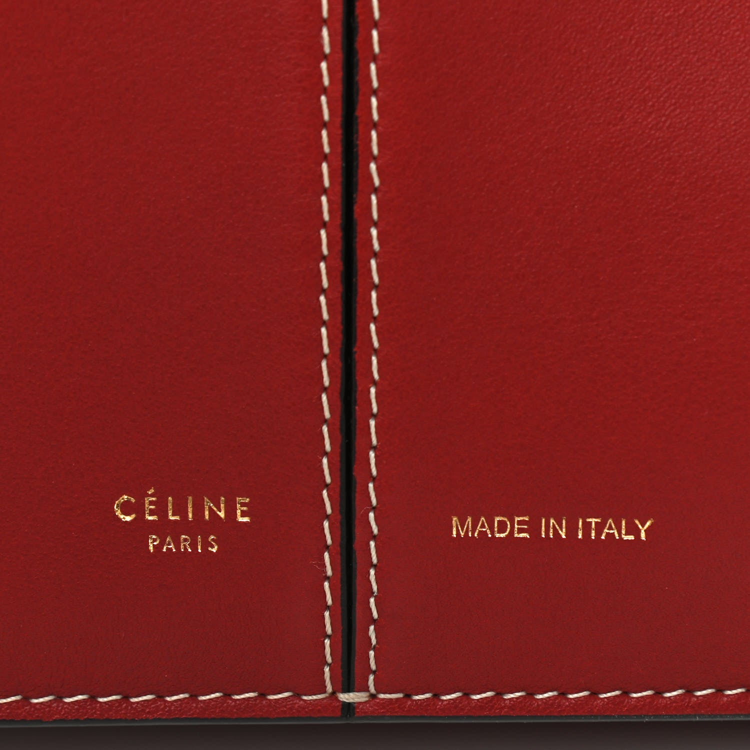 Celine Smooth Calfskin Small Tri-Fold Bag Red 6 of 12
