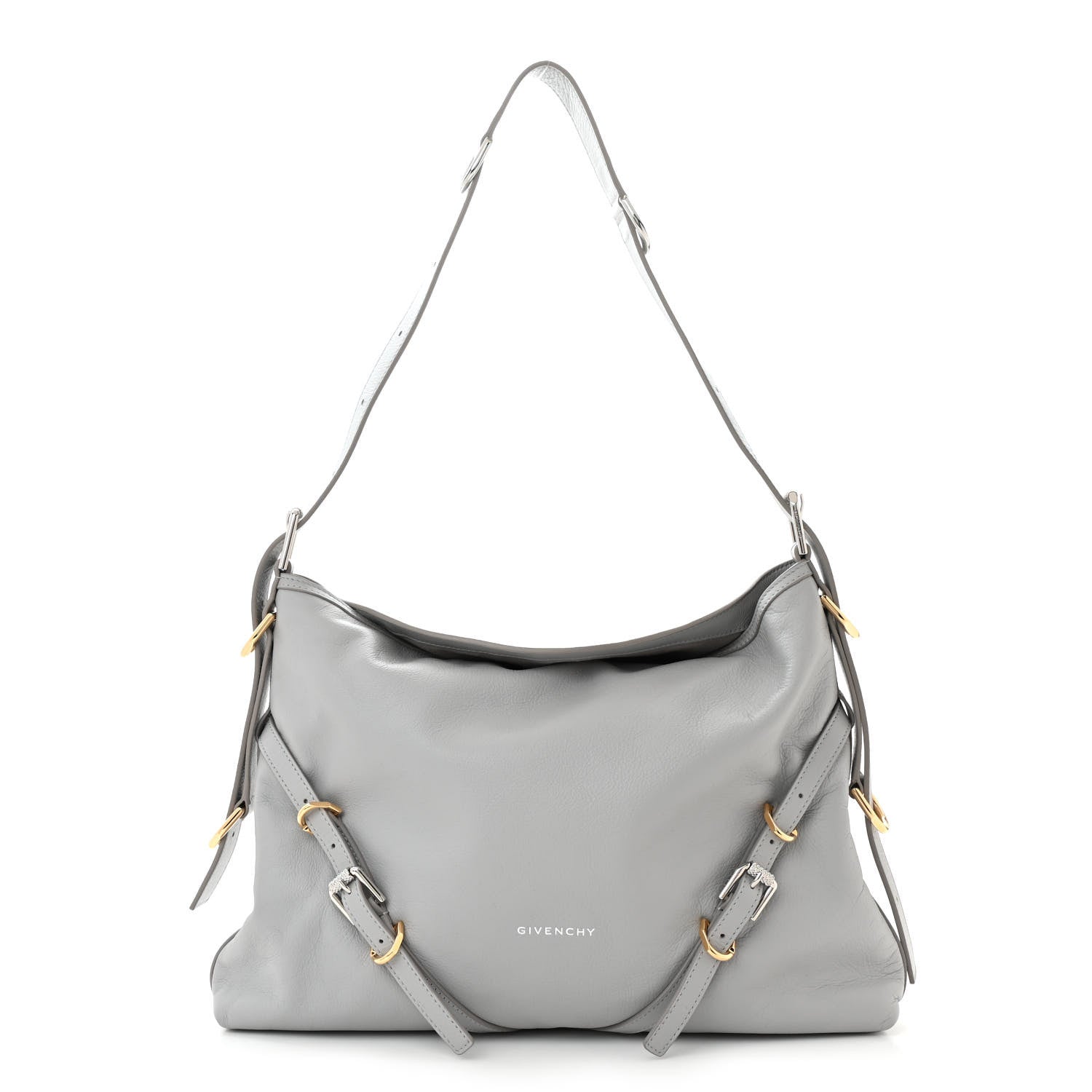 Givenchy Calfskin Medium Voyou Bag Light Grey 1 of 10