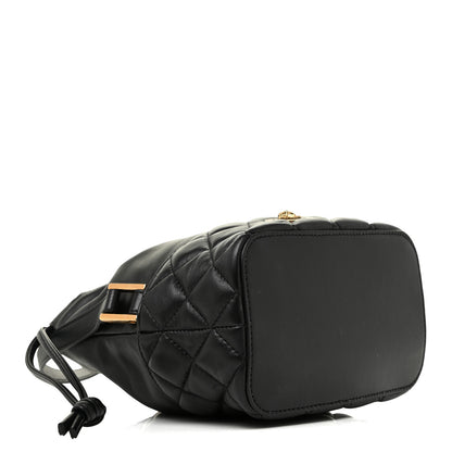 Versace Nappa Quilted Medusa Bucket Bag Black 4 of 10