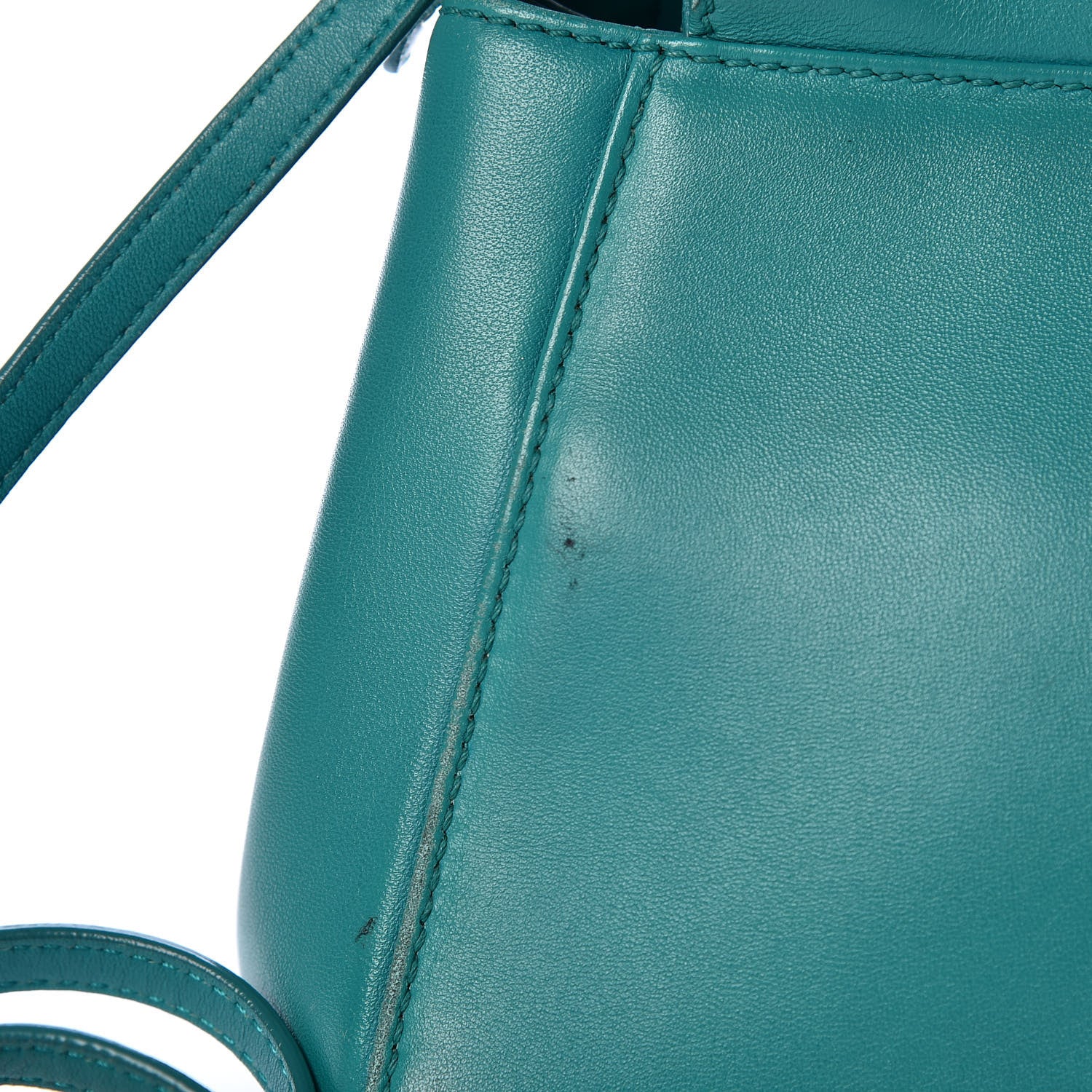 Fendi Nappa Mini Peekaboo Iconic Satchel Lago 12 of 14