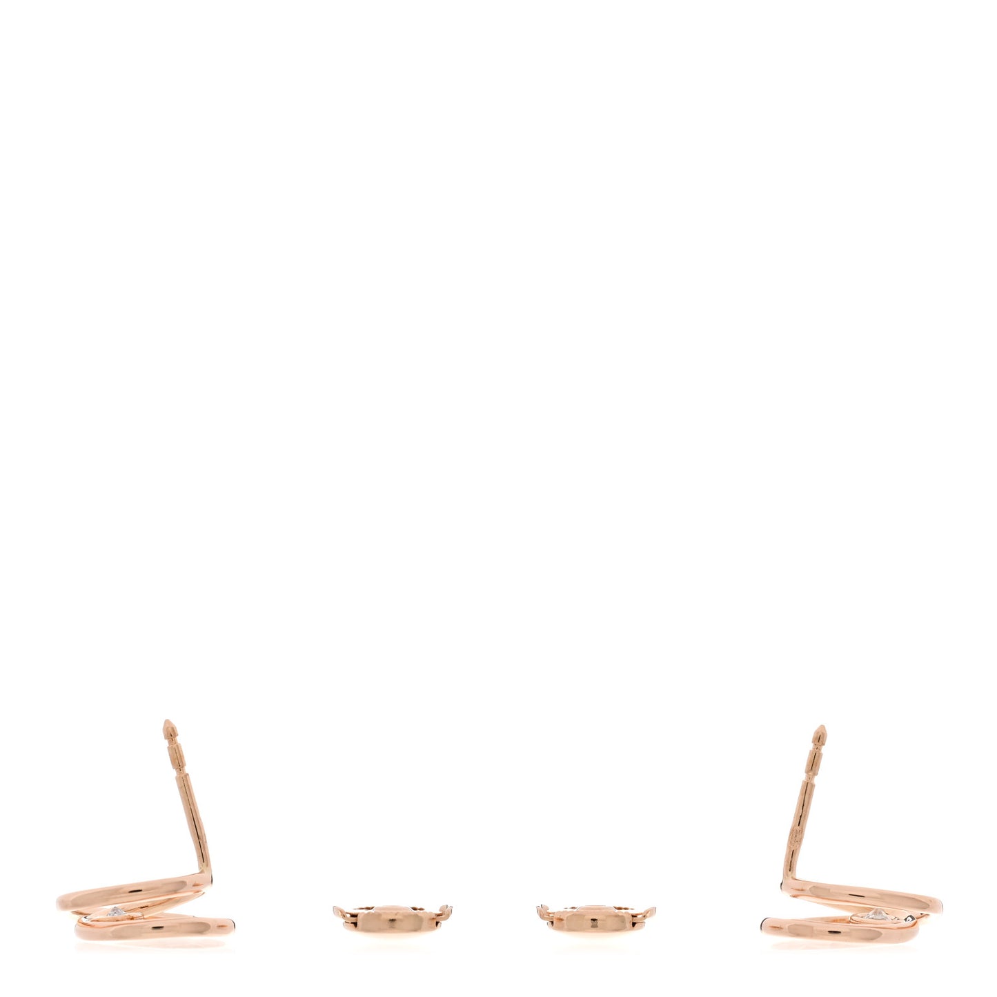 18K Rose Gold Diamond TPM Vertige Coeur Earrings