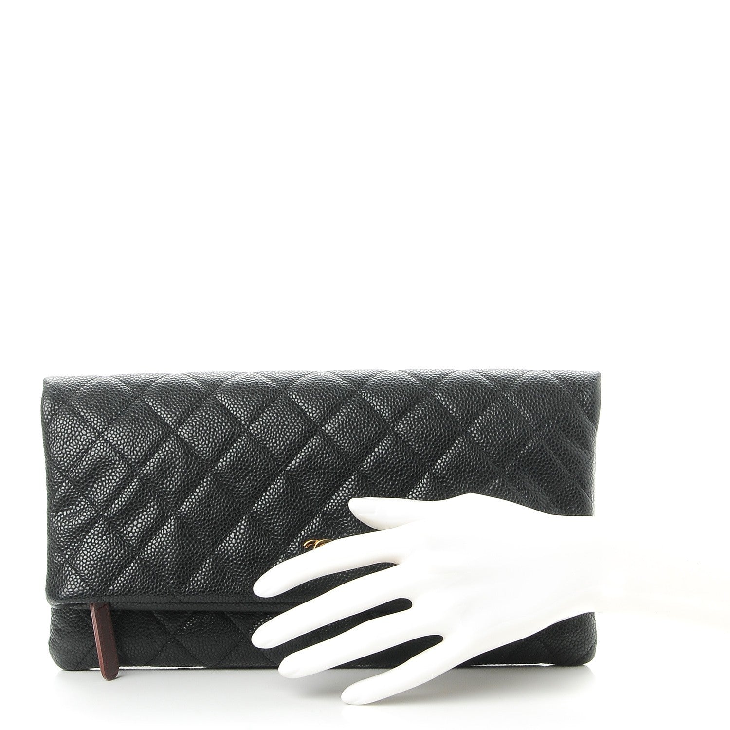 Chanel Caviar Quilted CC Beauty Clutch Black 2 of 9