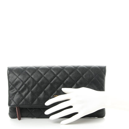 Chanel Caviar Quilted CC Beauty Clutch Black 2 of 9