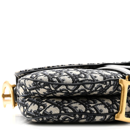 Christian Dior Oblique Saddle Bag Blue 9 of 10