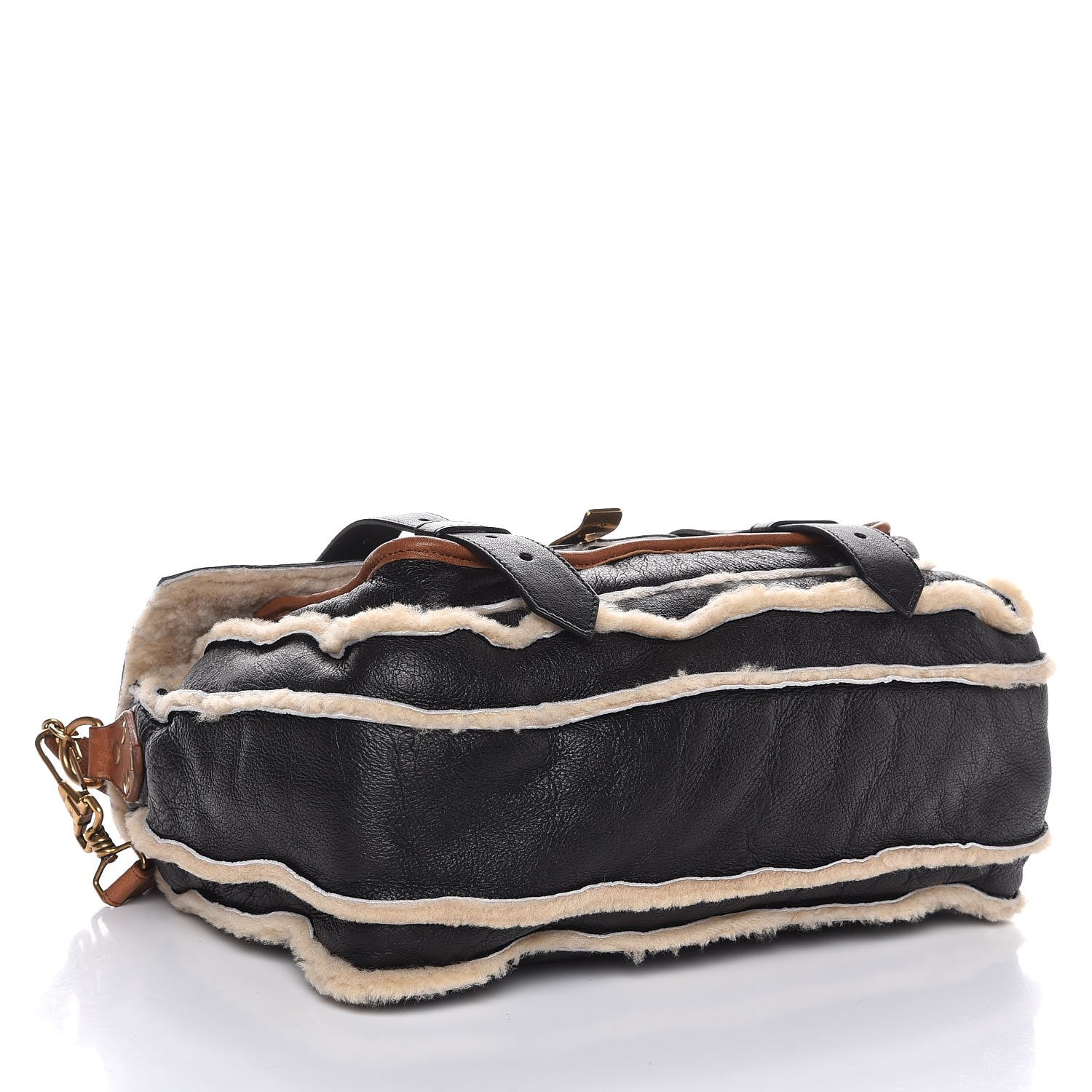 Proenza Schouler Lambskin Shearling Medium PS1 Satchel Black 4 of 6