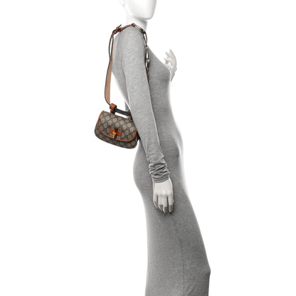 Gucci GG Supreme Monogram Web Bamboo Mini 1947 Belt Bag 80 32 Beige 2 of 12