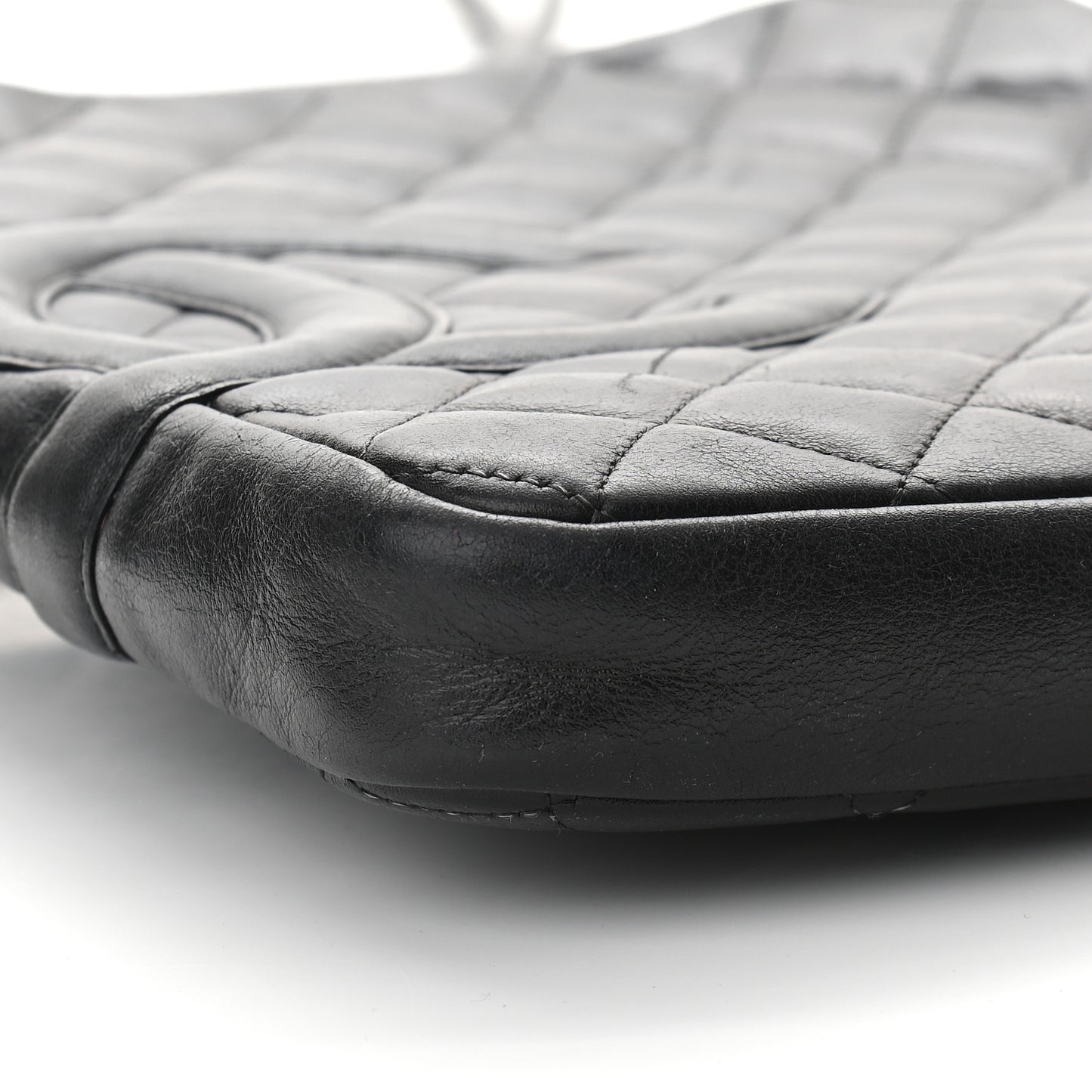 Calfskin Quilted Medium Cambon Messenger Black