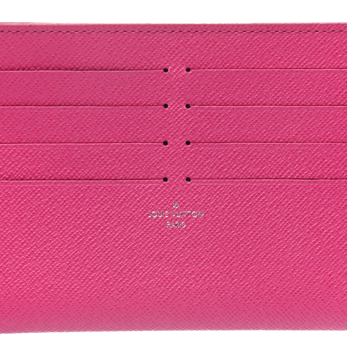 Calfskin Felicie Card Holder Insert Hot Pink