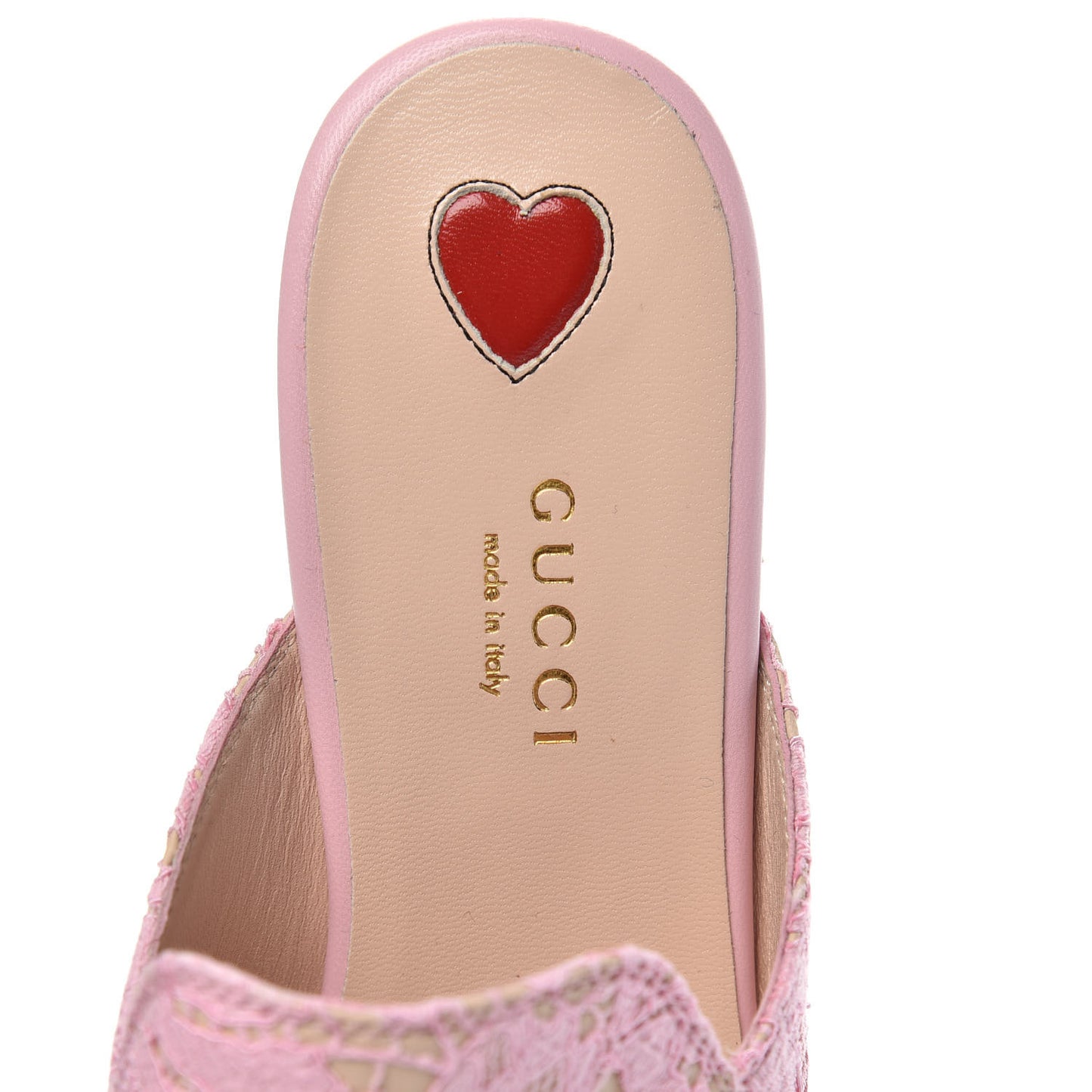 Lace Malaga Kid Womens Princetown Slippers 36 Sugar Pink Skin Rose