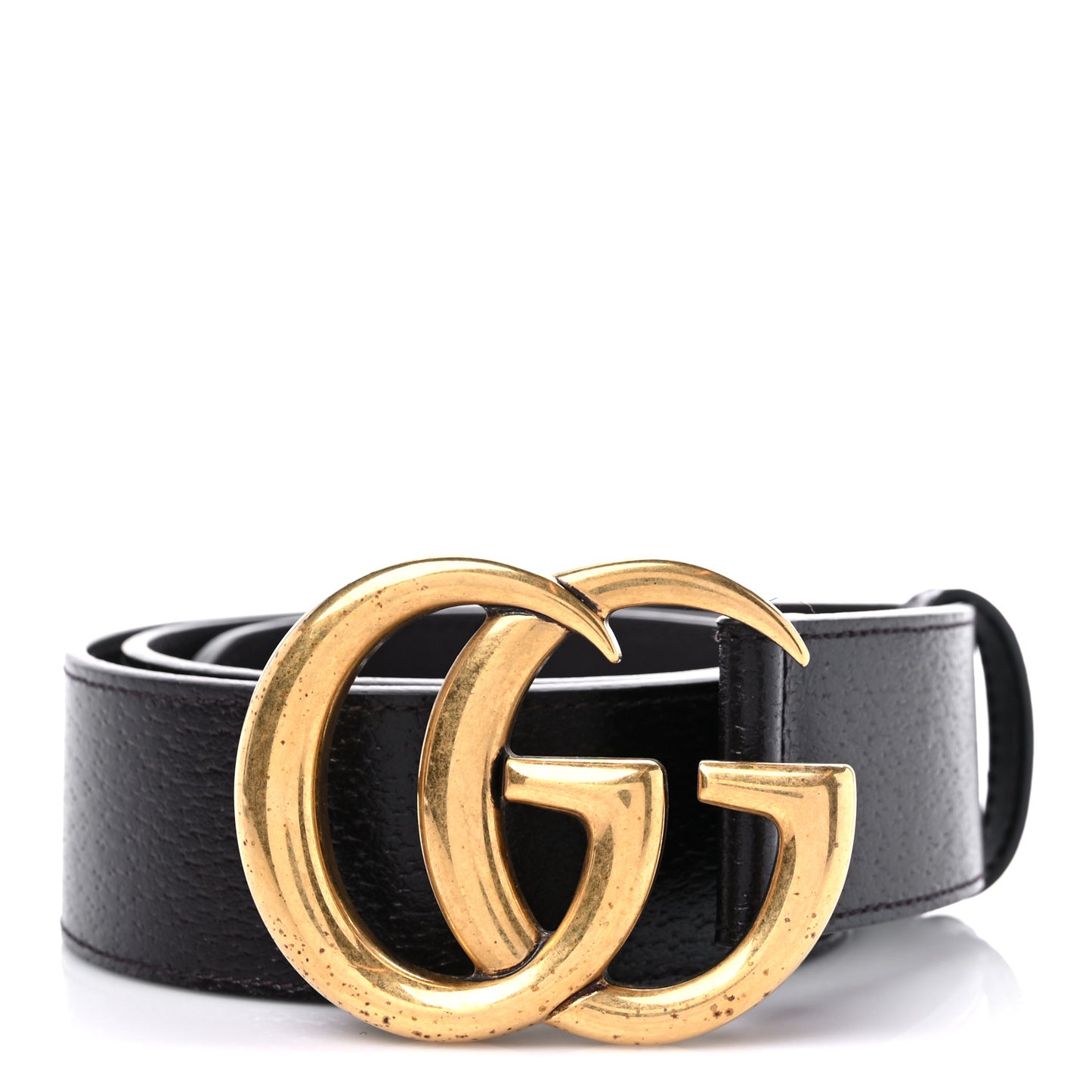 Textured Dollar Calfskin Double G 40mm Belt 90 36 Dark Cocoa