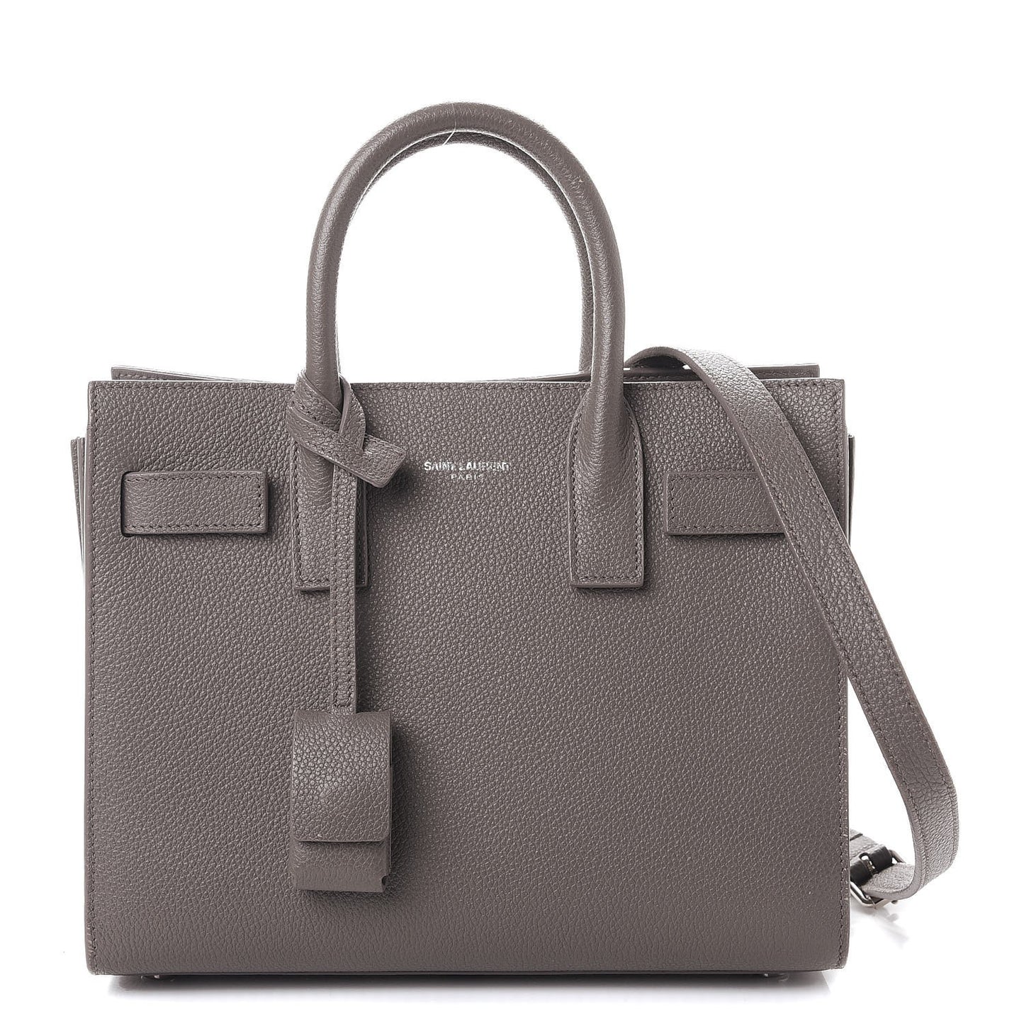 Grained Calfskin Nano Sac De Jour Fog